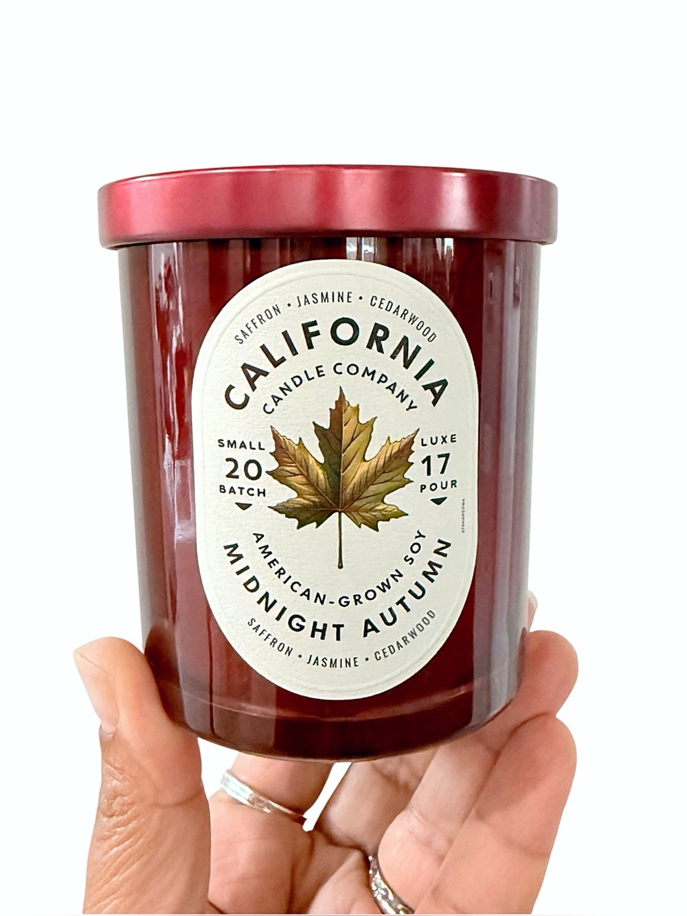 Leoben Company Midnight Autumn Luxury Scented Candle - Deep Red